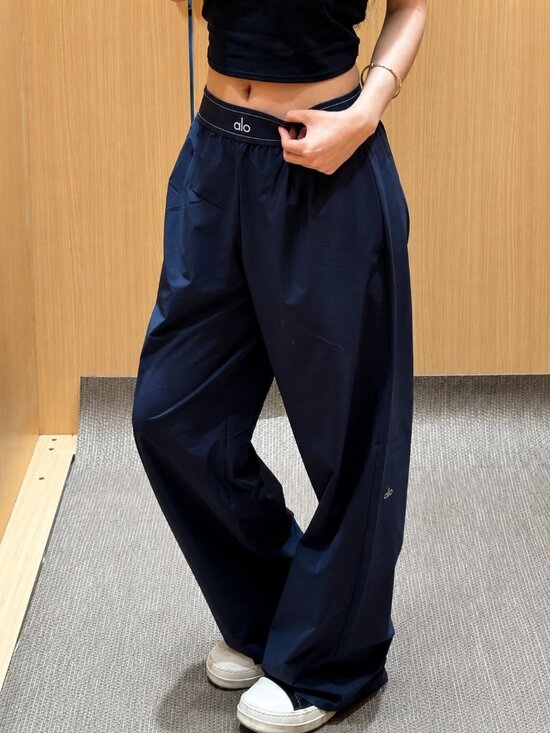 ALO Yoga Pants - 💙 NWT Alo Yoga Suit Up Trouser Navy Regular 30" Inseam Wide Leg Pants